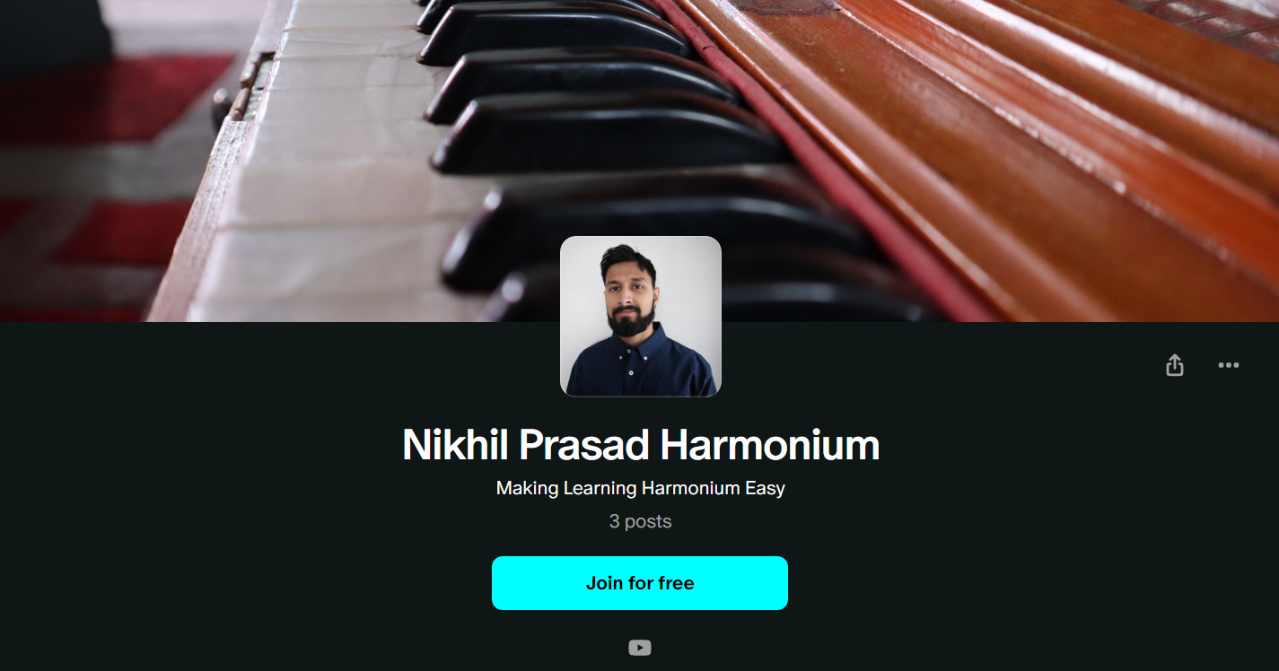 Nikhil Prasad Harmonium Patreon Page